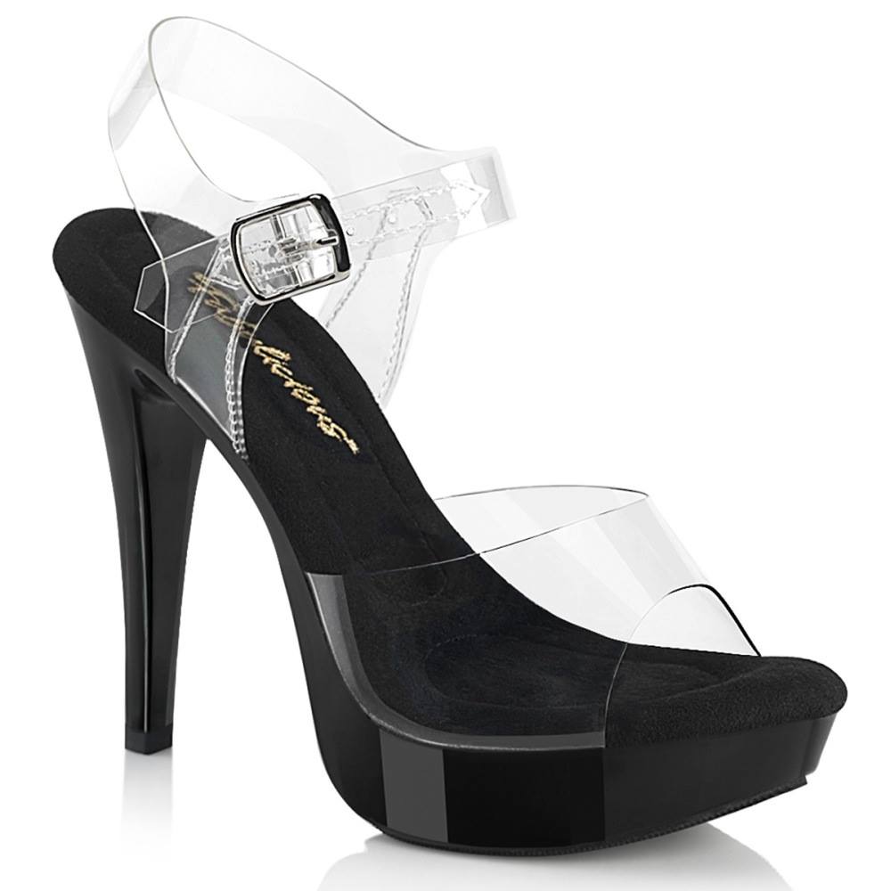 Fabulicious - COCKTAIL508 Ankle strap sandal - Black Product image
